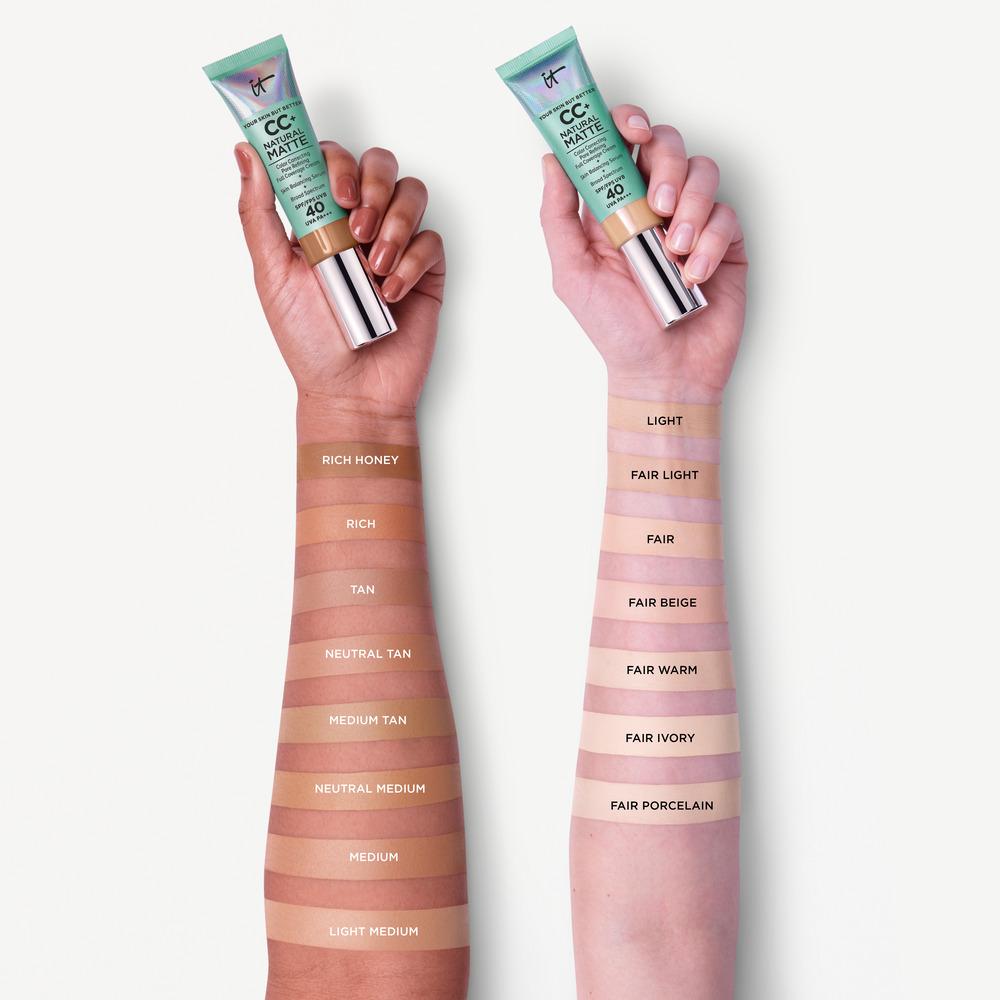 IT COSMETICS CC+ Natural Matte Foundation With SPF40 - Neutral Tan, 32ml