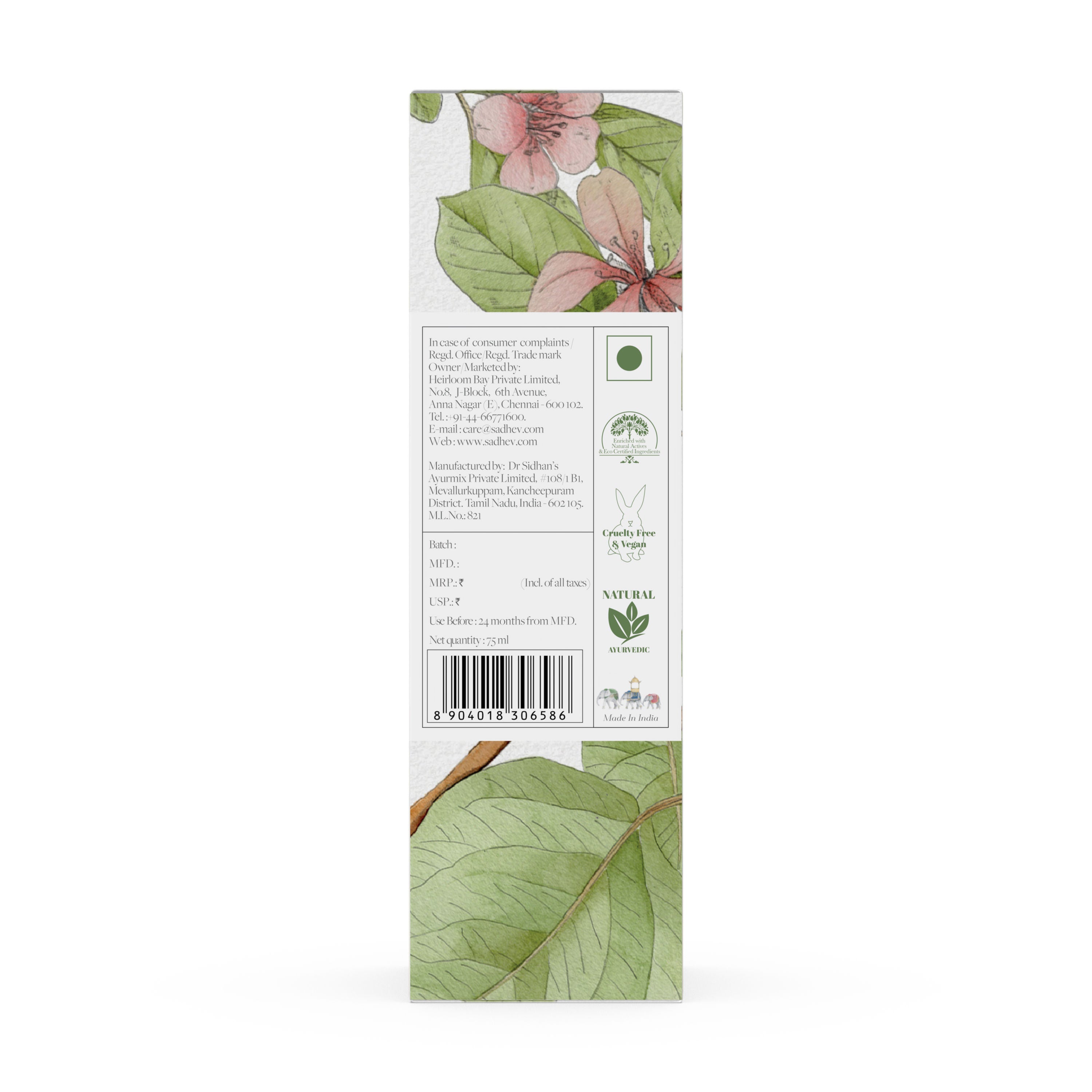 SADHEV Exotic Pore Tightening Toner, 75ml