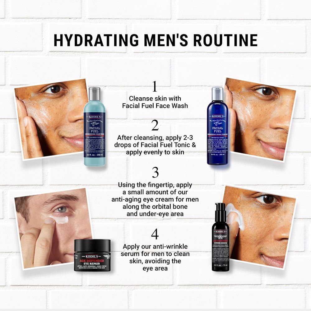 Kiehl's Facial Fuel Energizing Face Wash Gel Cleanser For Men With Orange & Lemon Extracts, 250ml