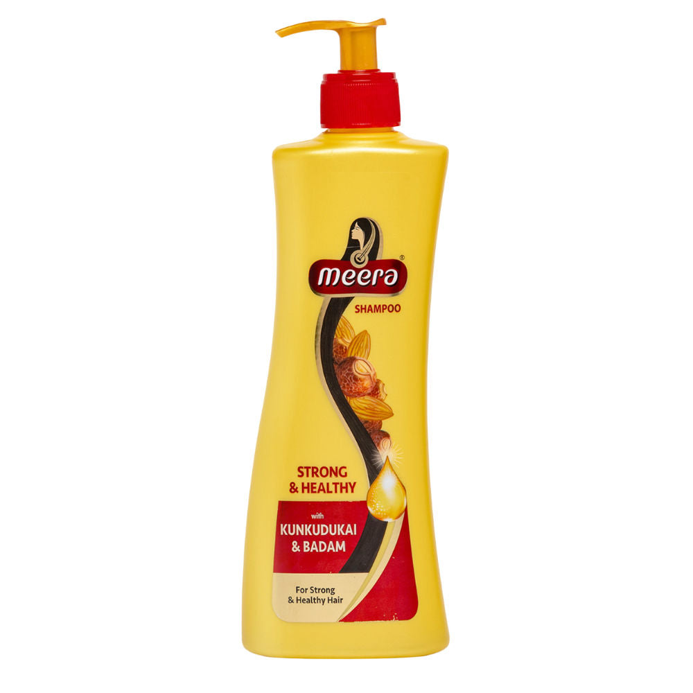Meera Strong and Healthy Shampoo, With Goodness Of Kunkudukai and Badam, 340ml Buy at Indicrest