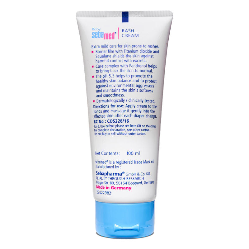 Sebamed Baby Rash Cream, PH 5.5, Panthenol & Wheat Bran, Clinically Tested, For Delicate Skin, 100ml Buy at Indicrest Image 2