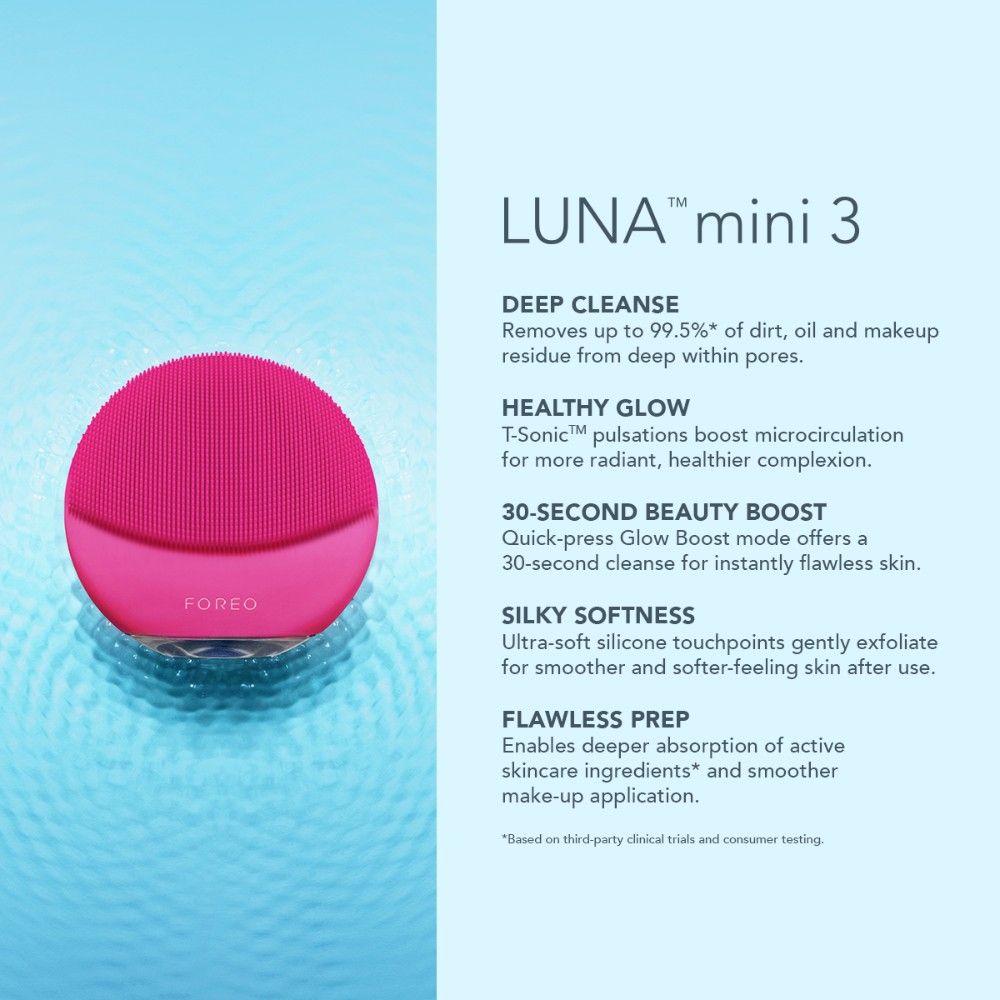 FOREO LUTM Mini 3 Facial Cleansing On The Go - Sunflower Yellow, 1 pieces