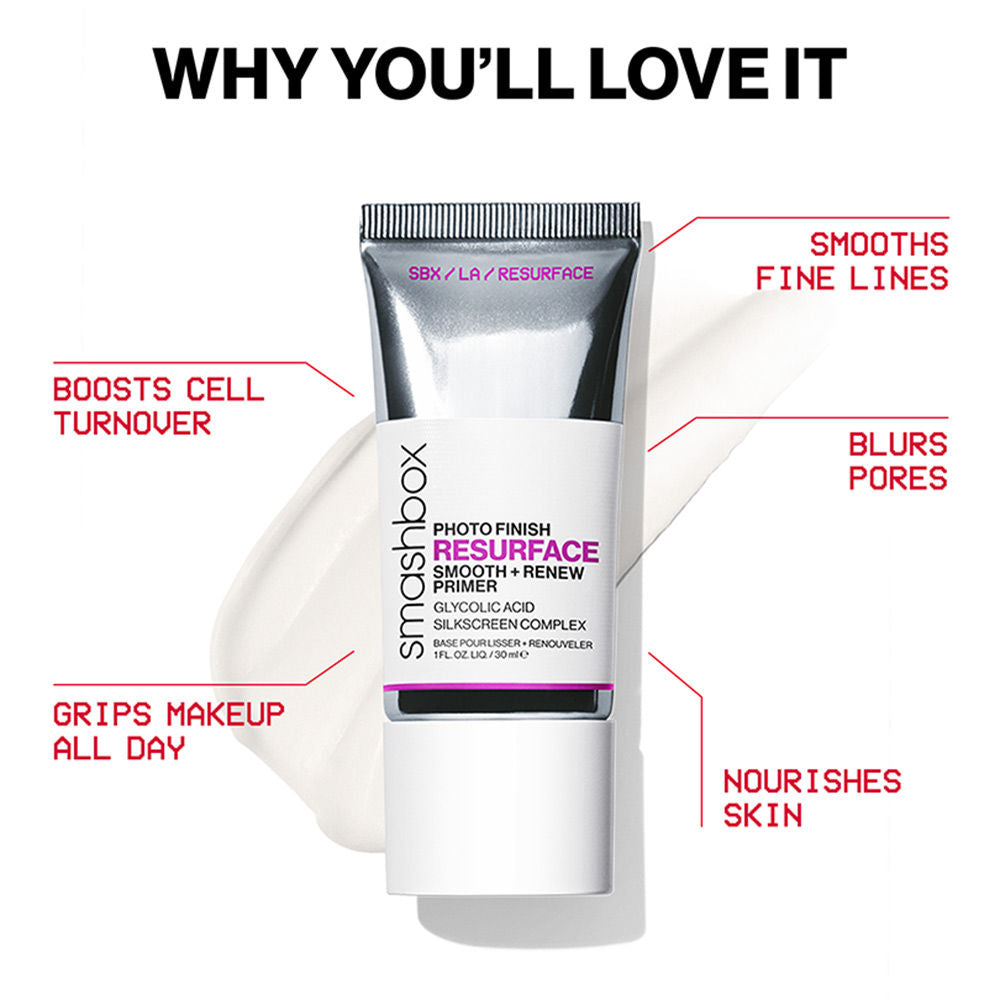 Smashbox Mini Photo Finish Resurface Primer With Glycolic Acid, 10ml