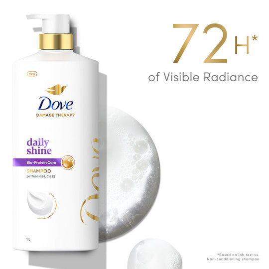 Dove Daily Shine Shampoo for Damaged or Frizzy Hair Makes Hair Soft Shiny and Smooth, 1000ml Buy at Indicrest