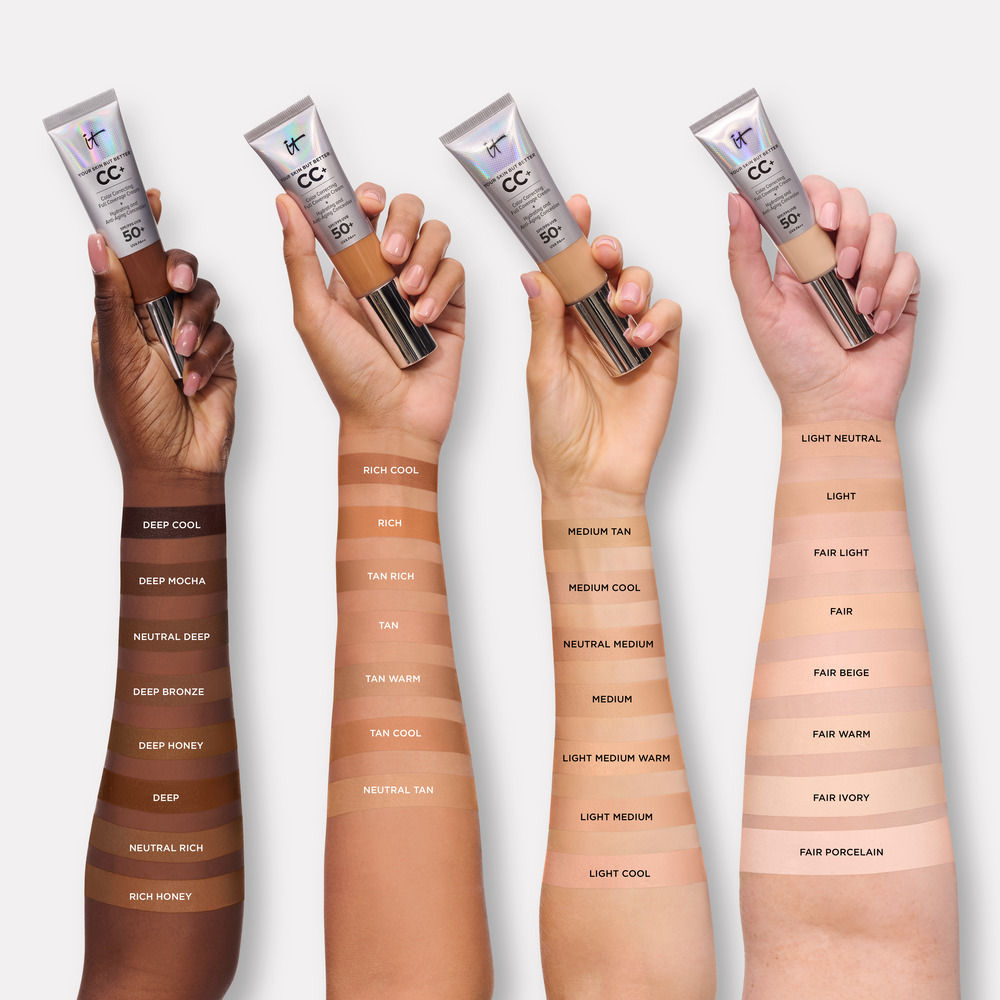 IT COSMETICS CC+ Cream Full-Coverage Foundation With SPF 50+ - Light Medium, 32ml