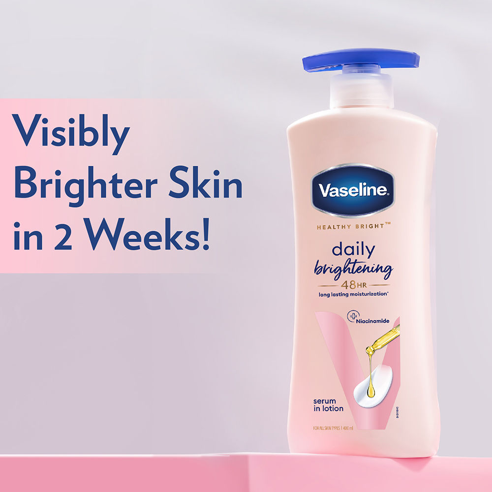 Vaseline Daily Brightening Body Lotion For Healthy & Glowing Skin With Niacinamide, 200ml Buy at Indicrest Image 3
