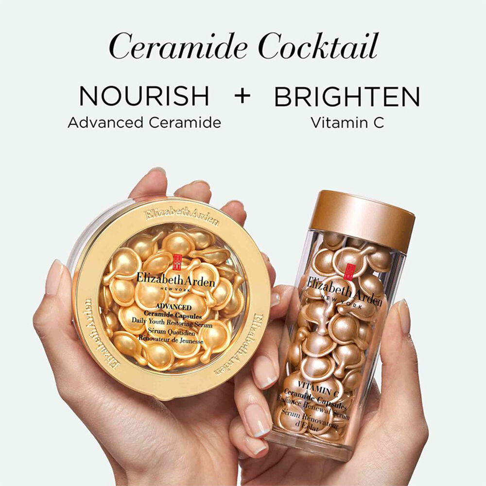 Elizabeth Arden Ceramide Daily Youth Restoring Serum 90 Capsules - For All Skin Types, 90 Capsules