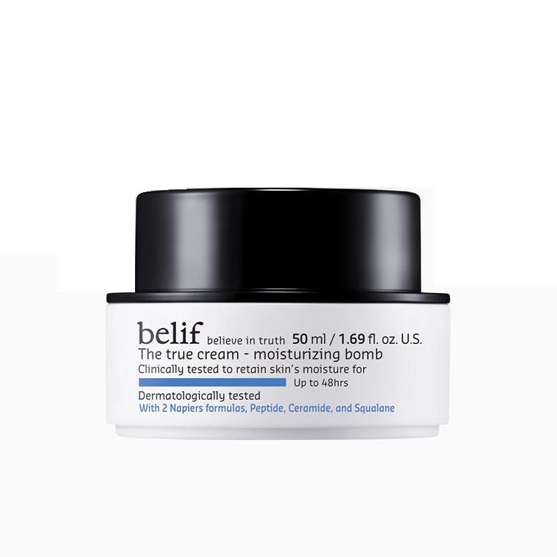 belif Moisturizing Bomb Cream-Vegan Korean Face Cream with Ceramides & Peptides For Barrier Repair, 50ml