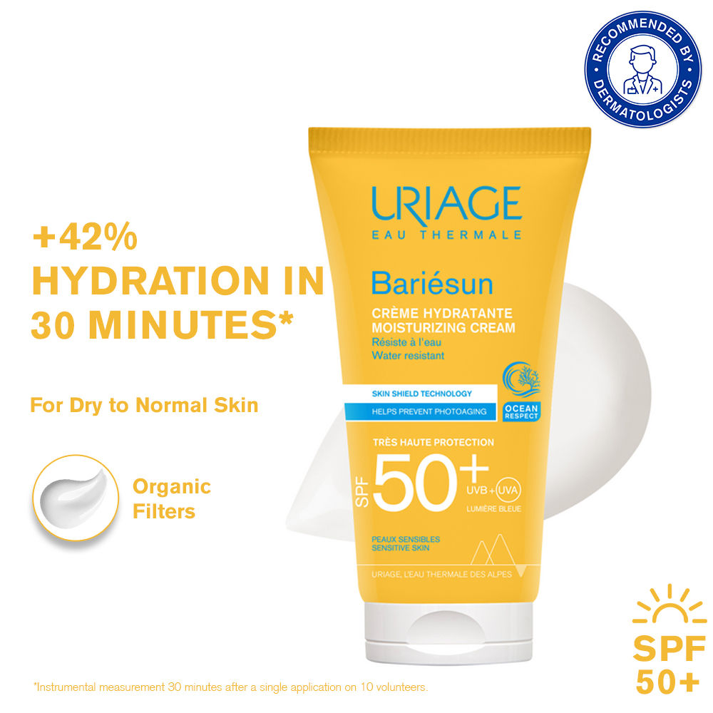 Uriage Bariesun Moisturizing Sunscreen SPF50+ Prevents Sun Damage & Skin Aging Dermat Recommended, 50ml, Buy from Indicrest