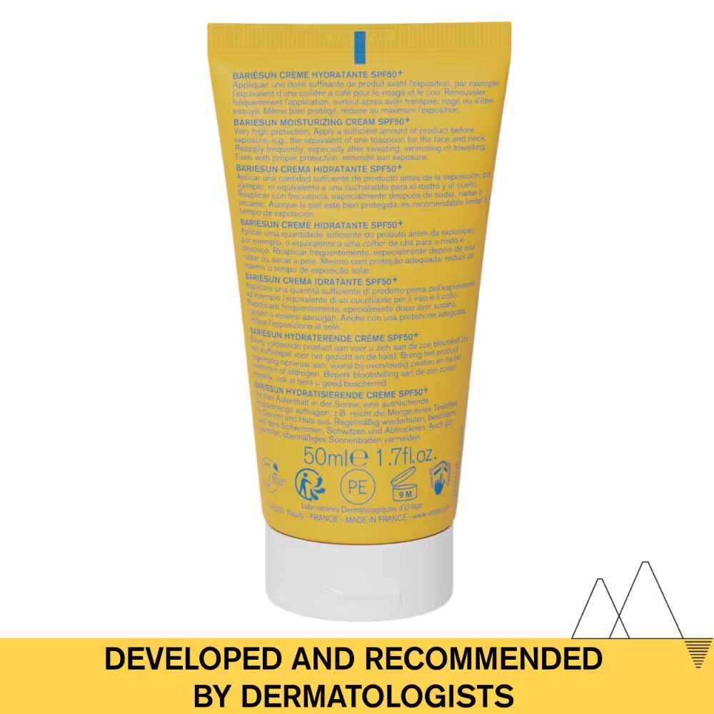 Uriage Bariesun Moisturizing Sunscreen SPF50+ Prevents Sun Damage & Skin Aging Dermat Recommended, 50ml