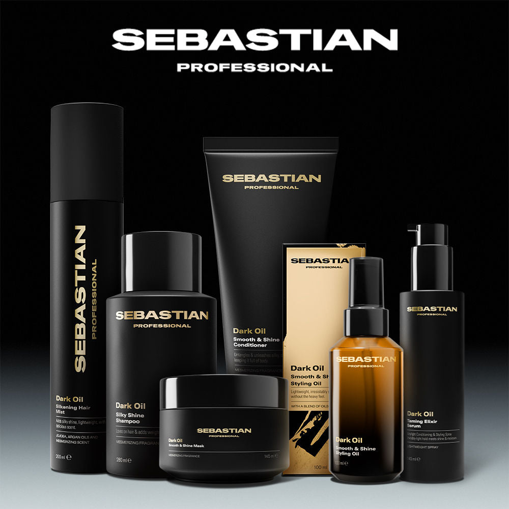 Sebastian Professional Dark Oil Silkening Hair Mist, Anti-Frizz Lightweight Mist, 200ml
