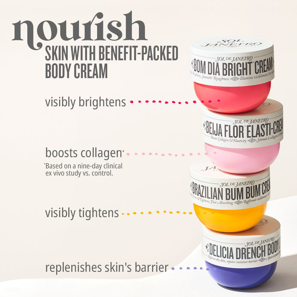 Sol de Janeiro Bom Dia Bright Visibly Brightening & Smoothing Body Cream with Vitamin C, 240ml