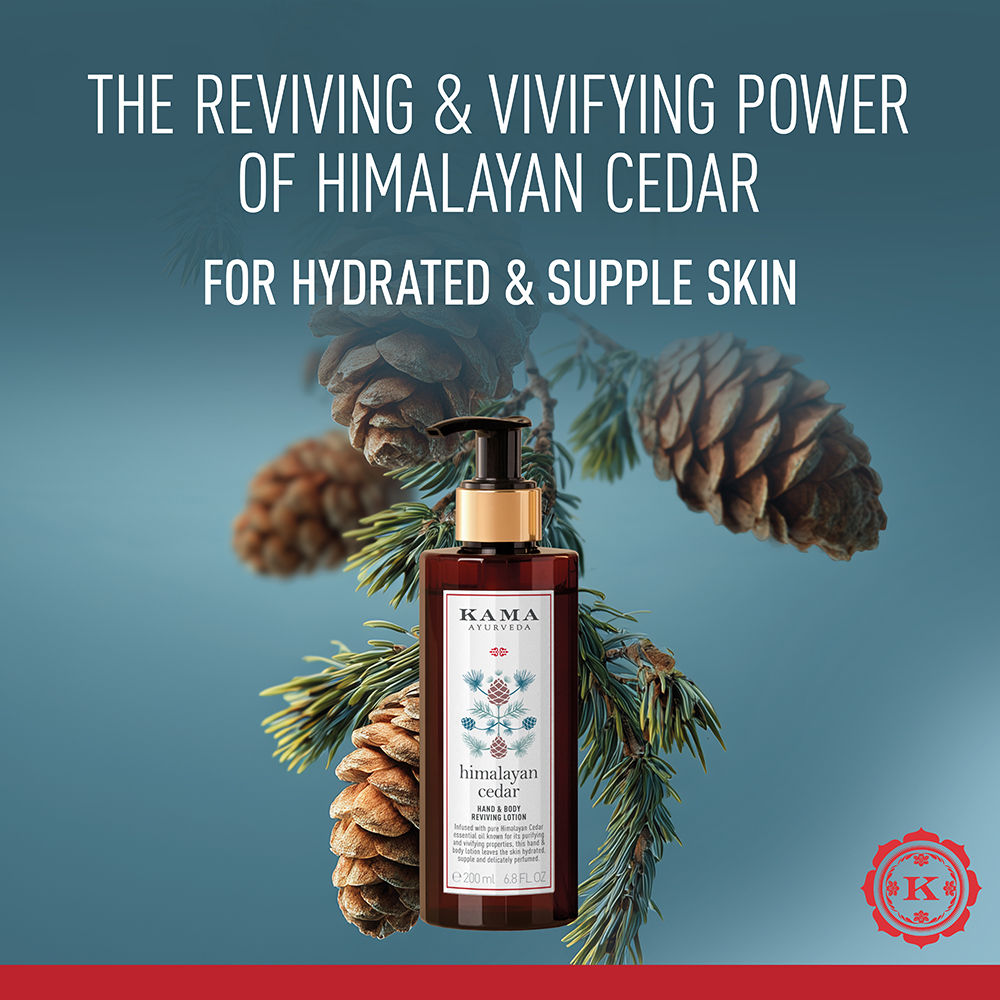Kama Ayurveda Himalayan Cedar Lightweight & Reviving with Paraben Free Hand And Body Lotion, 200ml
