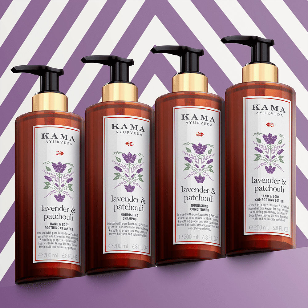 Kama Ayurveda Lavender & Patchouli Soothing & Hydrating with Paraben Free Hand And Body Lotion, 200ml