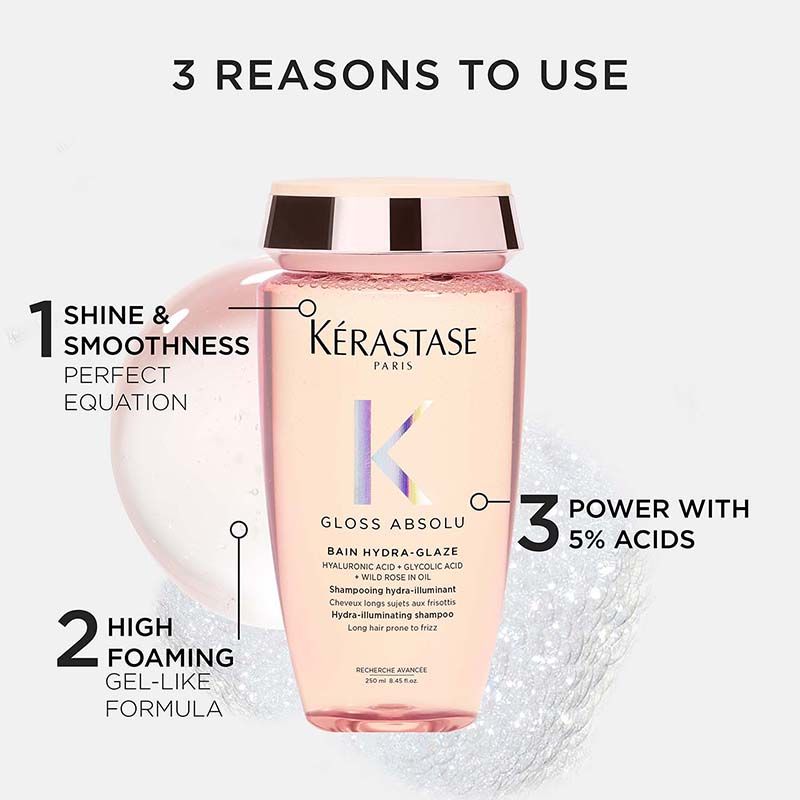 Kérastase Gloss Absolu Anti-Frizz Shampoo, Fine-Medium Hair, 4-Days Anti-Frizz, 250ml