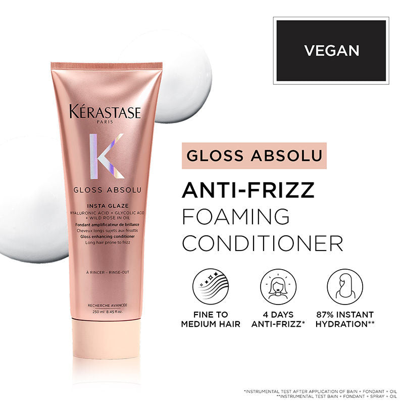 Kérastase Gloss Absolu Anti-Frizz Foaming Conditioner, Fine-Medium Hair, 4-Days Anti-Frizz, 250ml, Buy from Indicrest