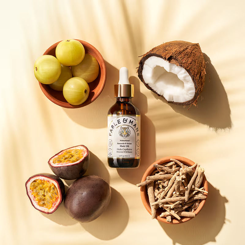 Fable & Mane Mahamane Smooth & Shine Hair Oil, 14.4ml