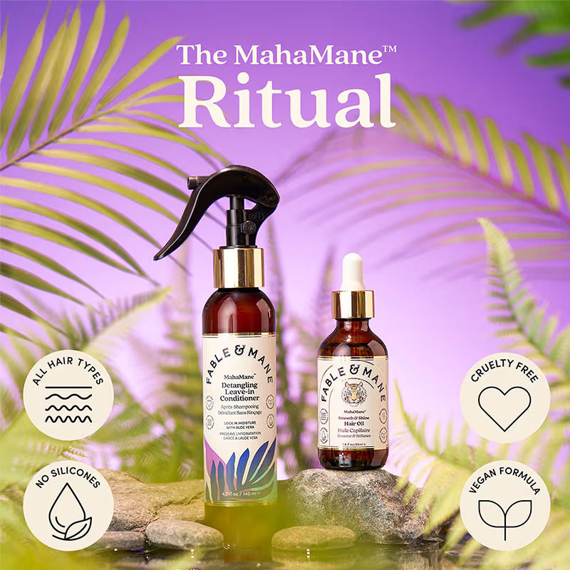 Fable & Mane Mahamane Smooth & Shine Hair Oil, 14.4ml