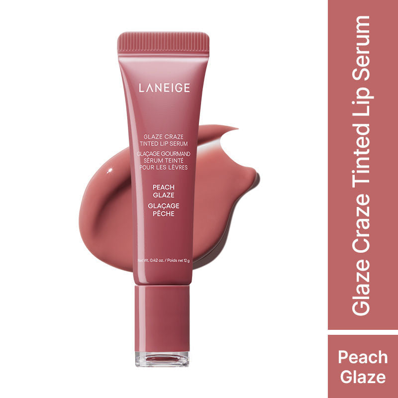 LANEIGE Glaze Craze Tinted Lip Serum - Peach Glaze, 12g, Buy from Indicrest