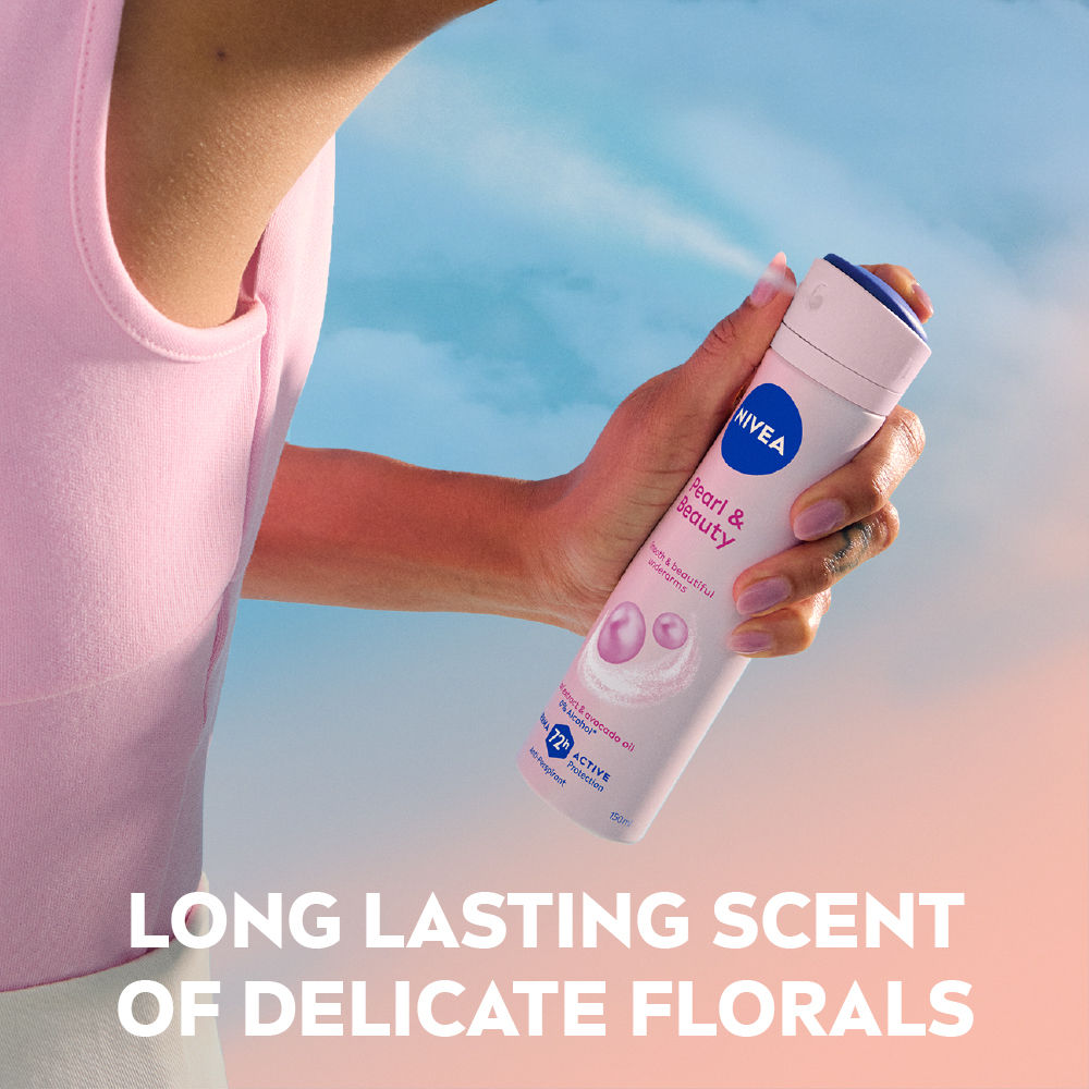 Nivea Deo Pearl & Beauty Extracts & 0% Alcohol, For Smooth Underarms, 48H Freshness and Odour Protection, 150ml Buy at Indicrest Image 7