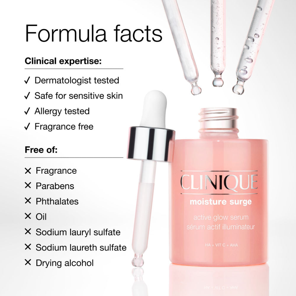 Clinique Moisture Surge Active Glow Serum with Vitamin C, Lactic Acid & Hyaluronic Acid, 50ml