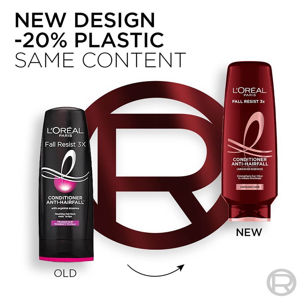 L'Oreal Paris Fall Resist 3x Anti-Hair Fall Conditioner For Fragile Hair, 180ml Buy at Indicrest Image 2