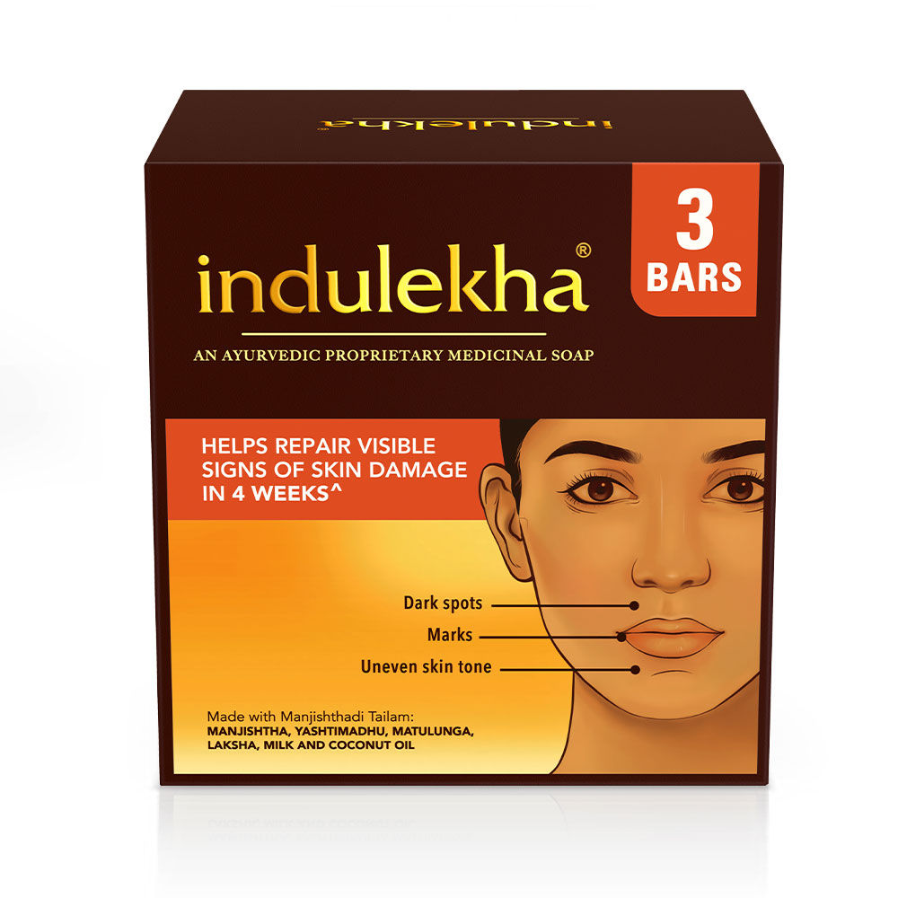 Indulekha Ayurvedic Proprietary Medicine Soap (Pack of 3), 300g Buy at Indicrest Image 2