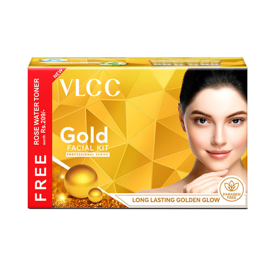 VLCC Gold Facial Kit, 300g with FREE Rose Water Toner, 100ml Buy at Indicrest