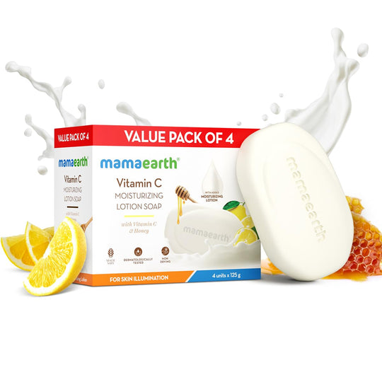 Mamaearth Vitamin C Moisturizing Lotion Soap, 4x125g Buy at Indicrest